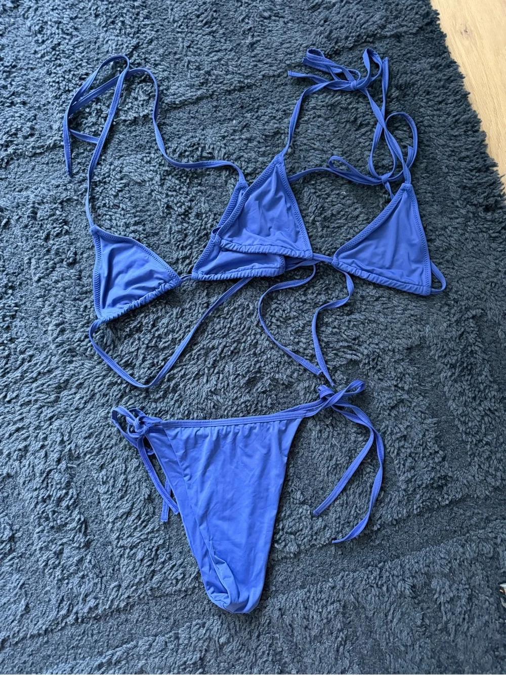 Classic Triangle Tie-Side Bikini - Blue